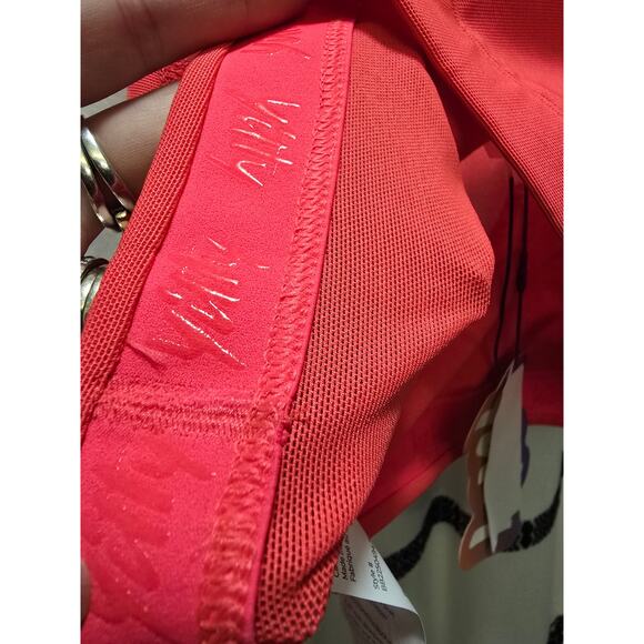 NWT Yitty Mesh Me Smoothing Midi Bralette hot pink mesh shapeware size large - Picture 9 of 10